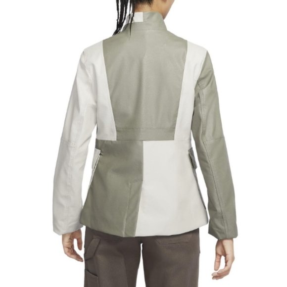 NWT SZ L Nike Jordan Leather Block Jacket - Picture 2 of 9